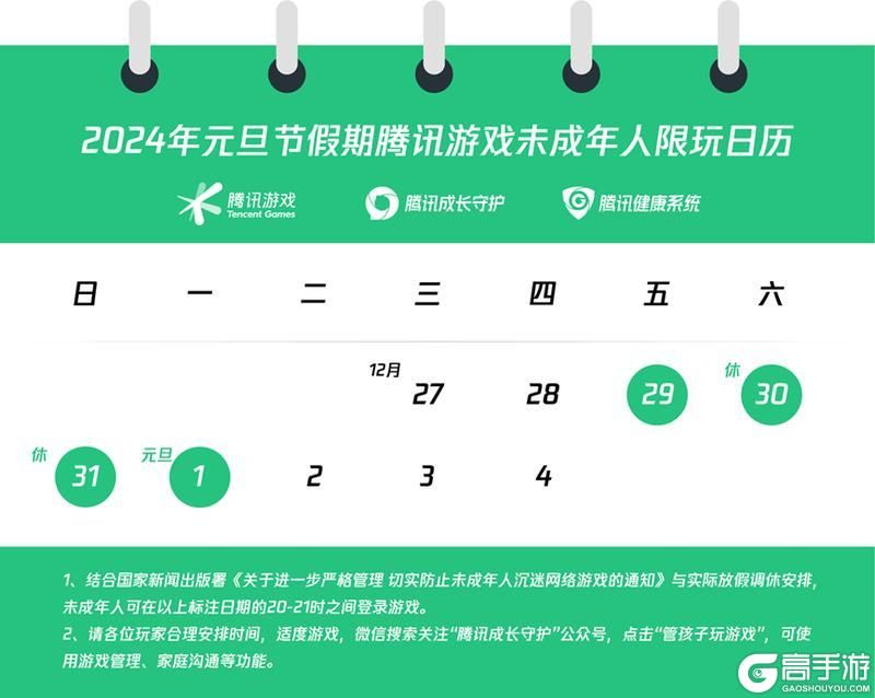 王者荣耀资讯_《王者荣耀》关于元旦节假期前后未成年人游戏限玩的通知