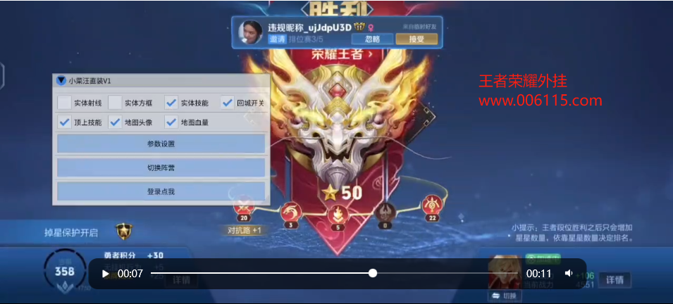 王者荣耀【小菜汪内部直装】辅助 全球最屌的直装